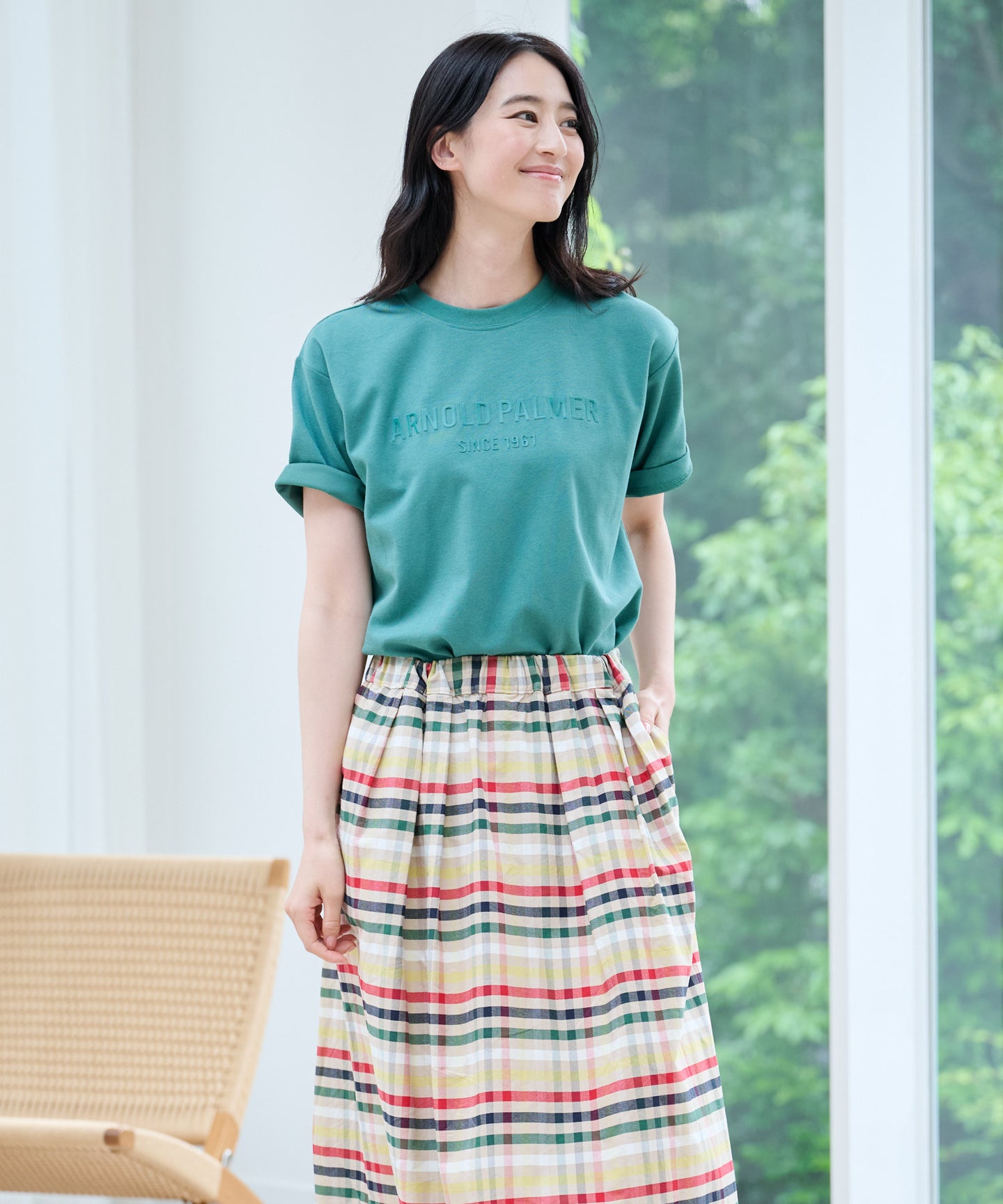 Arnold Palmer 【TIME SALE】【汗染み防止】シェア エンボスプリントTシャツ